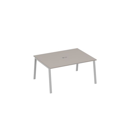 Стол 160 на металлокаркасе TRE для переговорной мокко премиум / металлокаркас серый
