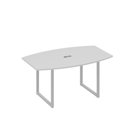 Стол 160 для переговоров на каркасе QUATTRO серый / металлокаркас серый