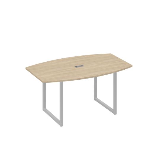 Стол 160 для переговоров на каркасе QUATTRO дуб скандинавский / металлокаркас серый
