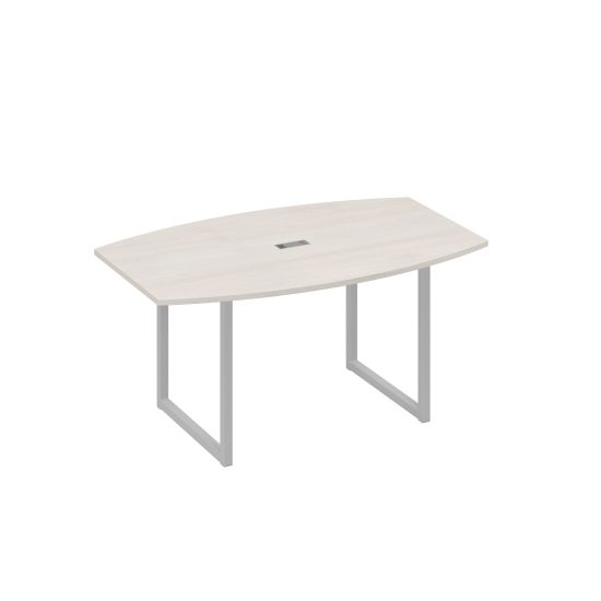 Стол 160 для переговоров на каркасе QUATTRO дуб / металлокаркас серый