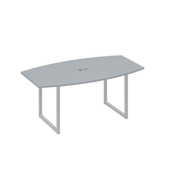 Стол для переговоров 180 на каркасе QUATTRO серый / металлокаркас серый