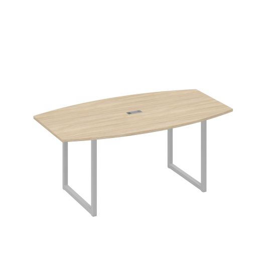 Стол для переговоров 180 на каркасе QUATTRO дуб скандинавский / металлокаркас серый