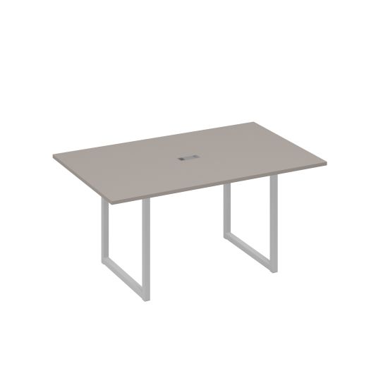 Стол 160 каркас QUATTRO для переговоров мокко премиум / металлокаркас серый
