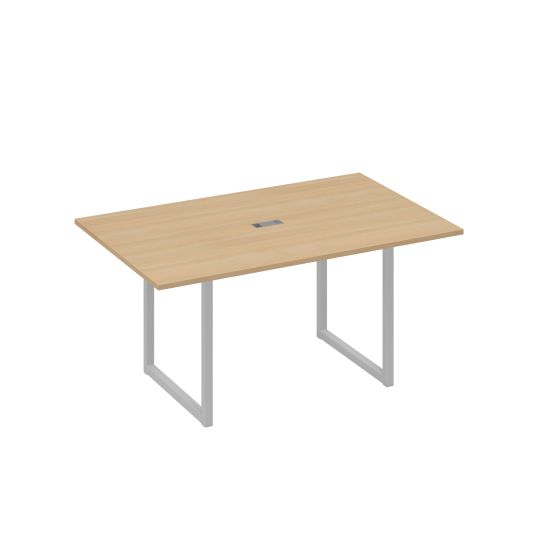 Стол 160 каркас QUATTRO для переговоров натуральный дуб / металлокаркас серый