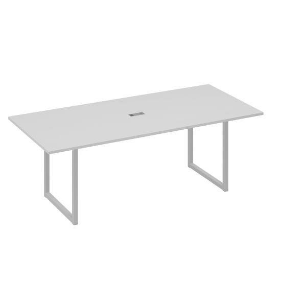 Стол 220 переговорный с металлокаркасом QUATTRO серый / металлокаркас серый