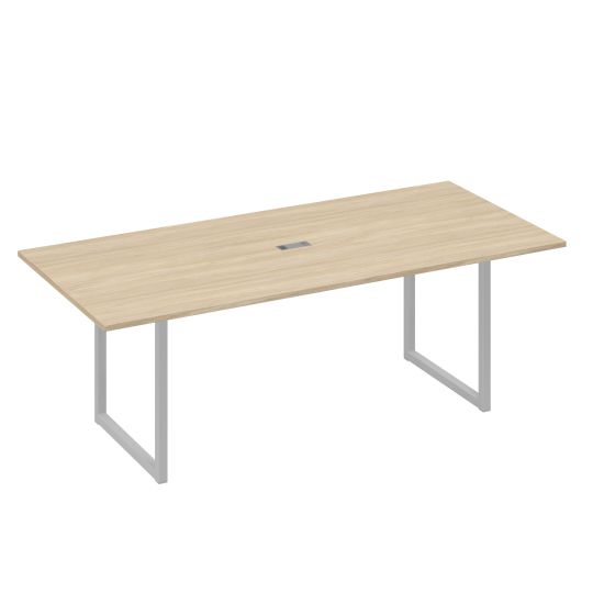 Стол 220 переговорный с металлокаркасом QUATTRO дуб скандинавский / металлокаркас серый