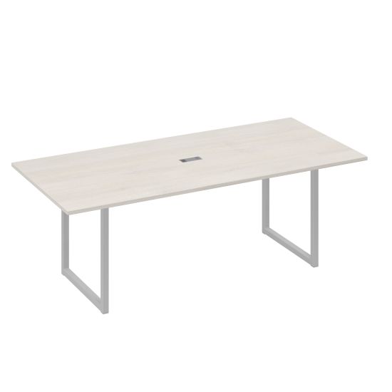 Стол 220 переговорный с металлокаркасом QUATTRO дуб / металлокаркас серый