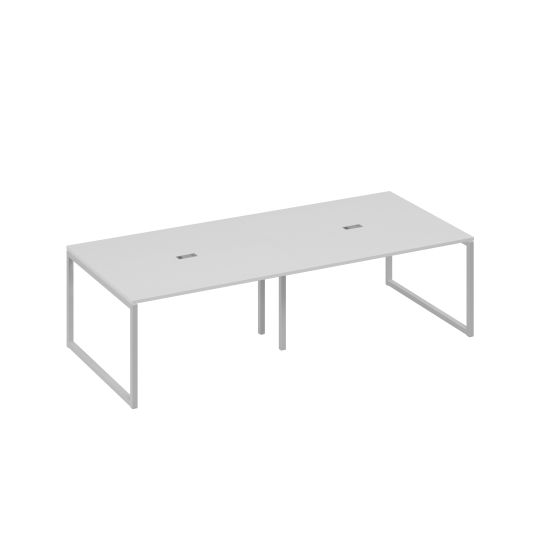 Стол для переговоров 280 на каркасе QUATTRO серый / металлокаркас серый