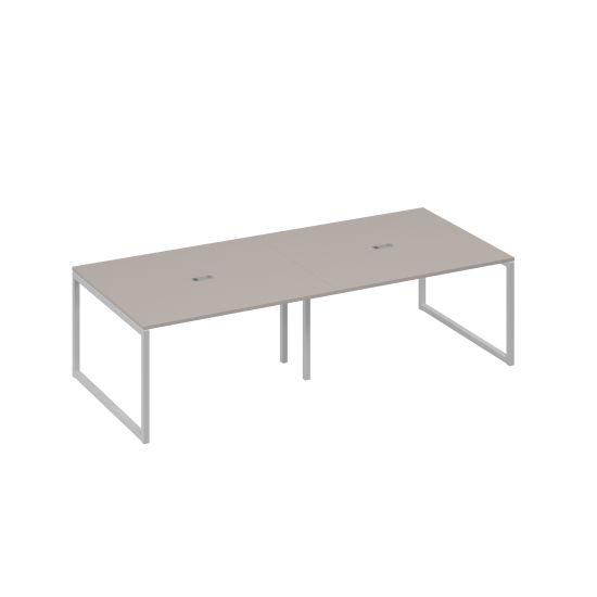 Стол для переговоров 280 на каркасе QUATTRO мокко премиум / металлокаркас серый