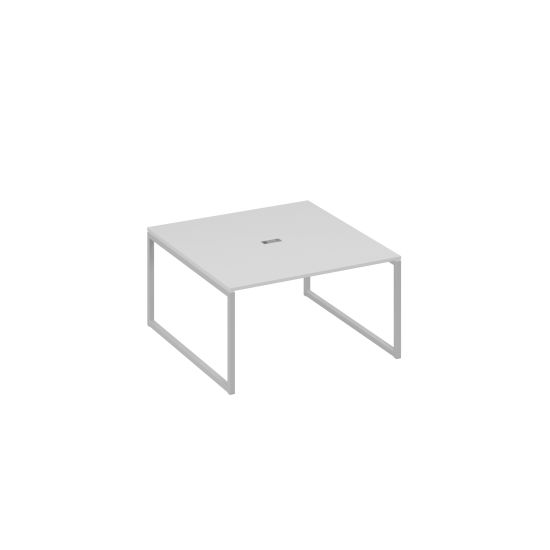 Переговорный стол 140 на металлокаркасе QUATTRO серый / металлокаркас серый