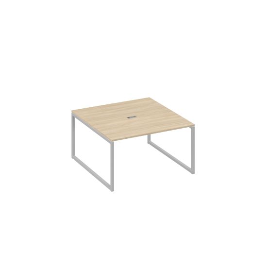 Переговорный стол 140 на металлокаркасе QUATTRO дуб скандинавский / металлокаркас серый