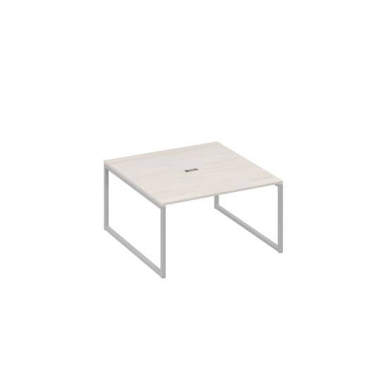 Переговорный стол 140 на металлокаркасе QUATTRO дуб / металлокаркас серый