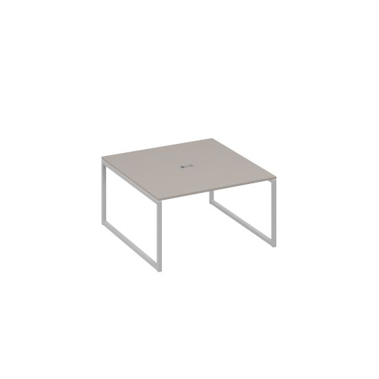 Переговорный стол 140 на металлокаркасе QUATTRO мокко премиум / металлокаркас серый