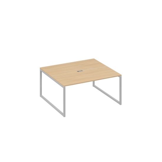 Стол переговорный 160 на каркасе QUATTRO натуральный дуб / металлокаркас серый