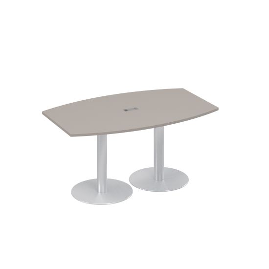 Стол 160x100 фигурный на опорах-колоннах для переговоров мокко премиум