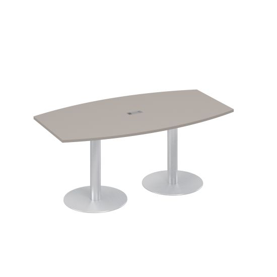 Стол 180x100 фигурный на опорах-колоннах переговорный мокко премиум