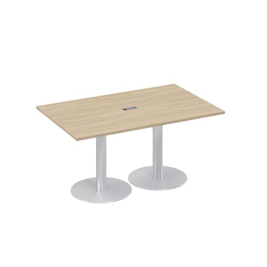 Стол 160 для переговоров на опорах-колоннах дуб скандинавский