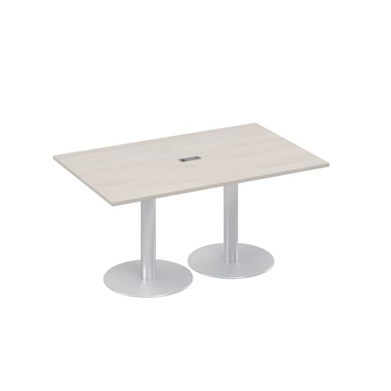 Стол 160 для переговоров на опорах-колоннах дуб шамони