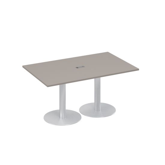 Стол 160 для переговоров на опорах-колоннах мокко премиум