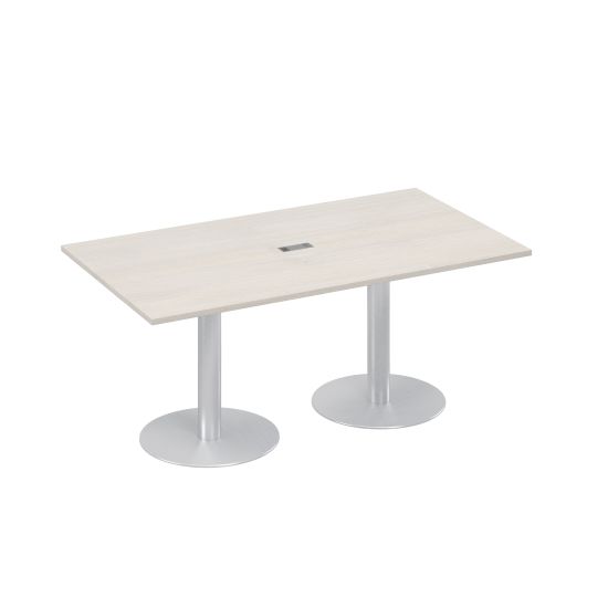 Стол 180 в переговорную на опорах-колоннах дуб шамони