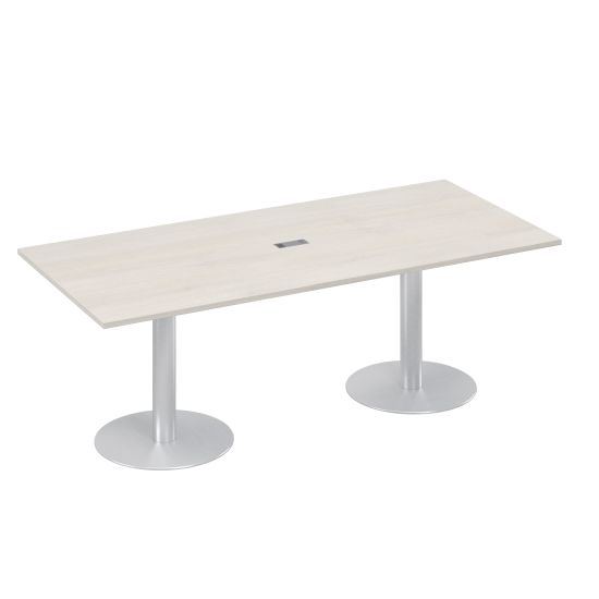 Стол для переговоров 220 на колоннах с дисками дуб шамони