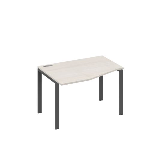 Стол на металлокаркасе UNO эргономичный левый Техно дуб / металлокаркас антрацит