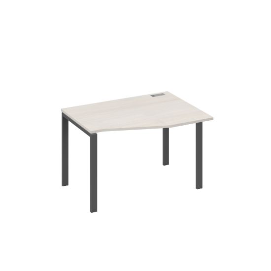 Стол правый Техно эргономичный на металлокаркасе UNO дуб / металлокаркас антрацит