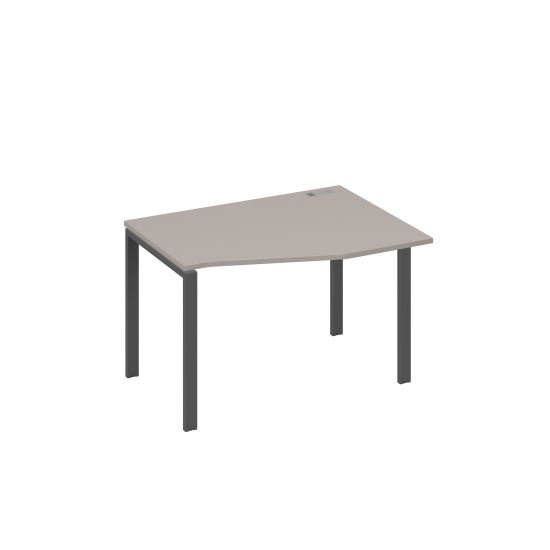Стол правый Техно эргономичный на металлокаркасе UNO мокко премиум / металлокаркас антрацит
