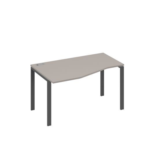 Стол левый Техно на металлокаркасе UNO эргономичный мокко премиум / металлокаркас антрацит