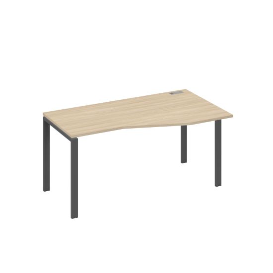 Стол правый Техно на металлокаркасе UNO эргономичный дуб скандинавский / металлокаркас антрацит