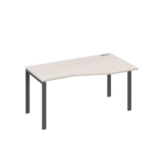 Стол правый Техно на металлокаркасе UNO эргономичный дуб / металлокаркас антрацит