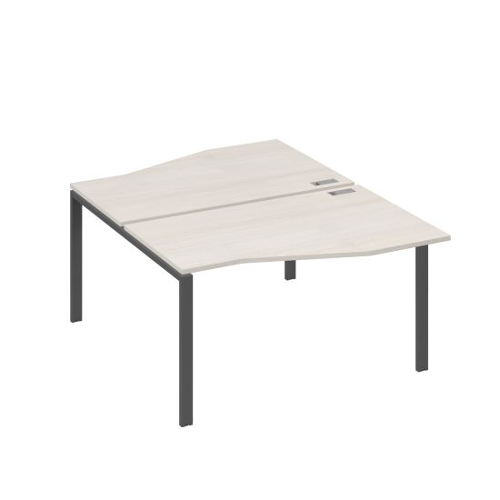 Рабочая станция каркас UNO столы (2х140) Техно дуб / металлокаркас антрацит