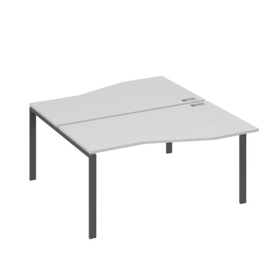 Рабочая станция столы Техно каркас UNO (2х160) серый / металлокаркас антрацит