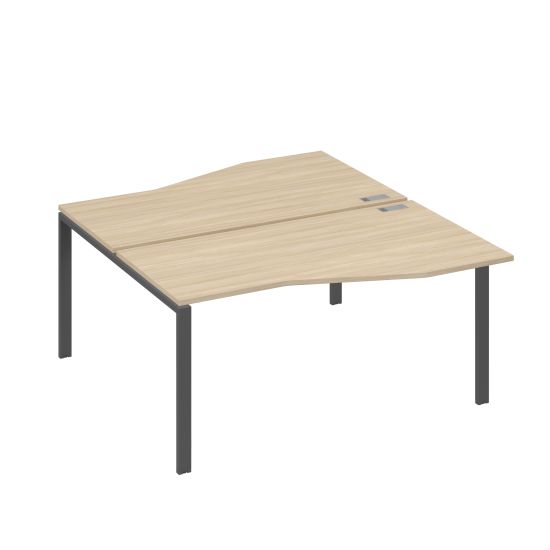 Рабочая станция столы Техно каркас UNO (2х160) дуб скандинавский / металлокаркас антрацит