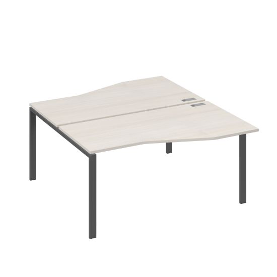 Рабочая станция столы Техно каркас UNO (2х160) дуб / металлокаркас антрацит