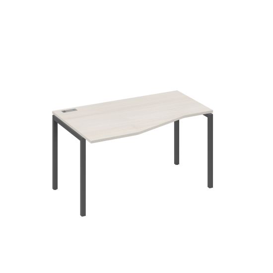 Стол Техно левый металлокаркас DUE эргономичный дуб / металлокаркас антрацит