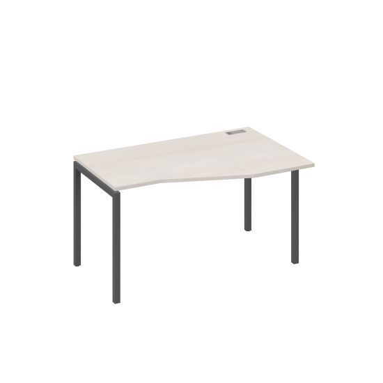 Стол на металлокаркасе DUE правый Техно эргономичный дуб / металлокаркас антрацит