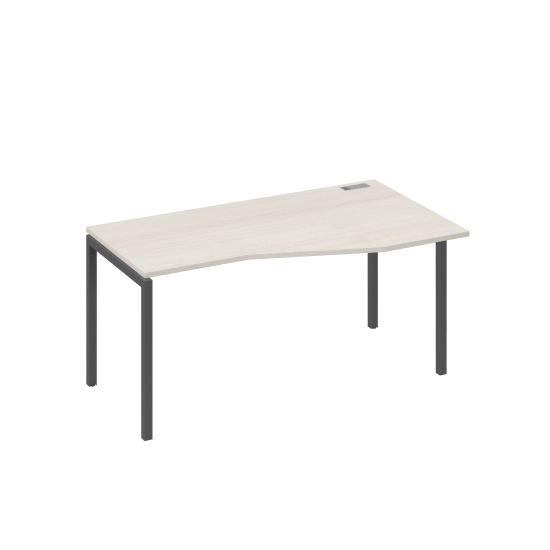 Стол эргономичный правый Техно на металлокаркасе DUE дуб / металлокаркас антрацит