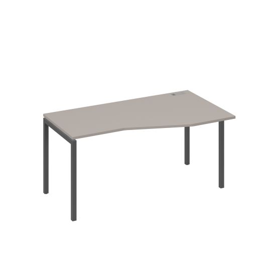 Стол эргономичный правый Техно на металлокаркасе DUE мокко премиум / металлокаркас антрацит