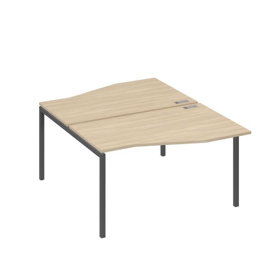 Рабочая станция каркас DUE столы (2х140) Техно дуб скандинавский / металлокаркас антрацит