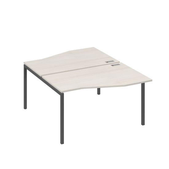 Рабочая станция каркас DUE столы (2х140) Техно дуб / металлокаркас антрацит