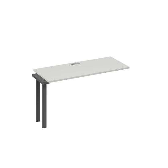 Секция 140 стола станции на металлокаркасе UNO серый / металлокаркас антрацит