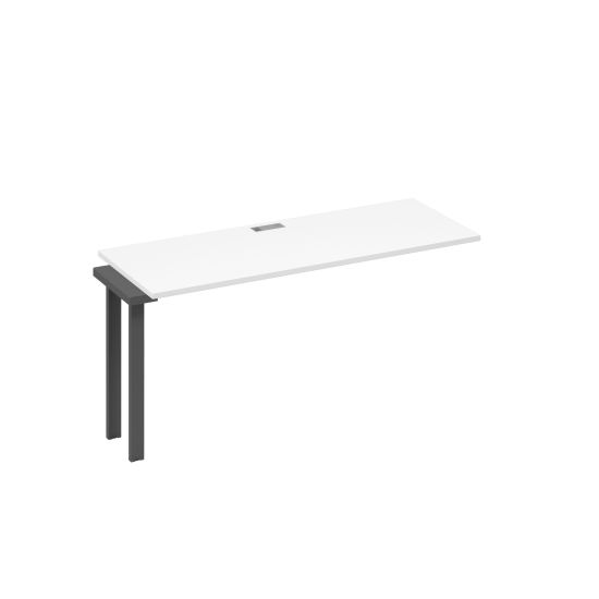 Секция 160 станции на металлокаркасе UNO белый премиум / металлокаркас антрацит