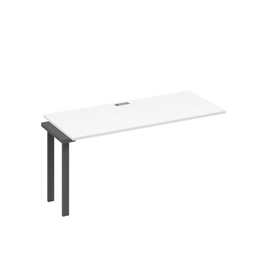 Секция 160 для рабочей станции на опорах UNO белый премиум / металлокаркас антрацит