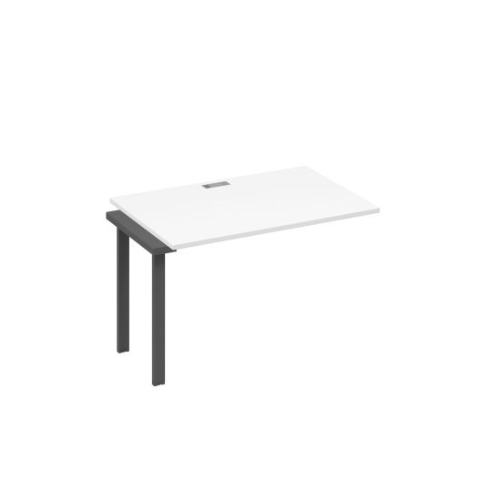Секция 120 рабочей станции опоры UNO белый премиум / металлокаркас антрацит