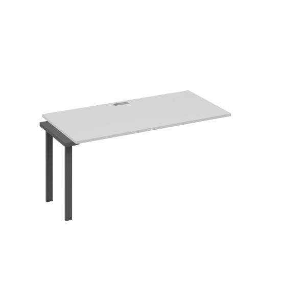 Секция стола 160 с опорами UNO для рабочей станции серый / металлокаркас антрацит