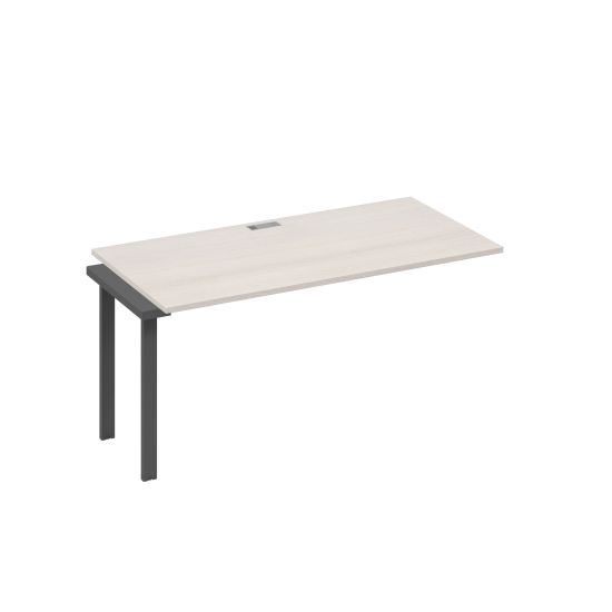 Секция стола 160 с опорами UNO для рабочей станции дуб / металлокаркас антрацит