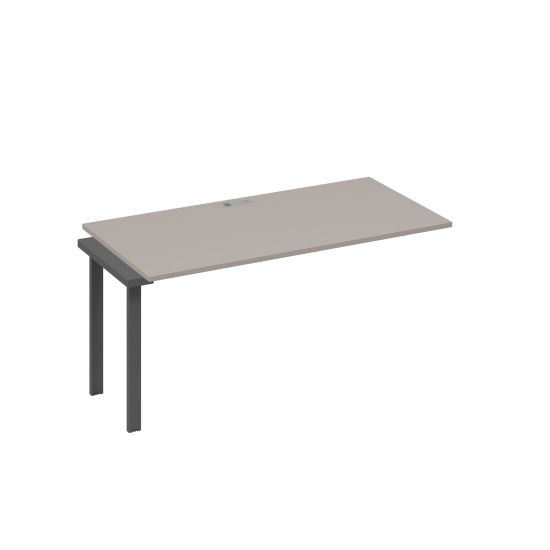 Секция стола 160 с опорами UNO для рабочей станции мокко премиум / металлокаркас антрацит