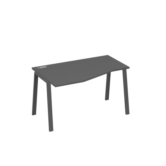 Стол эргономичный левый металлокаркас TRE Техно антрацит премиум / металлокаркас антрацит