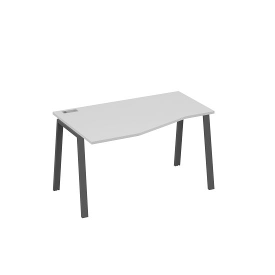Стол эргономичный левый металлокаркас TRE Техно серый / металлокаркас антрацит